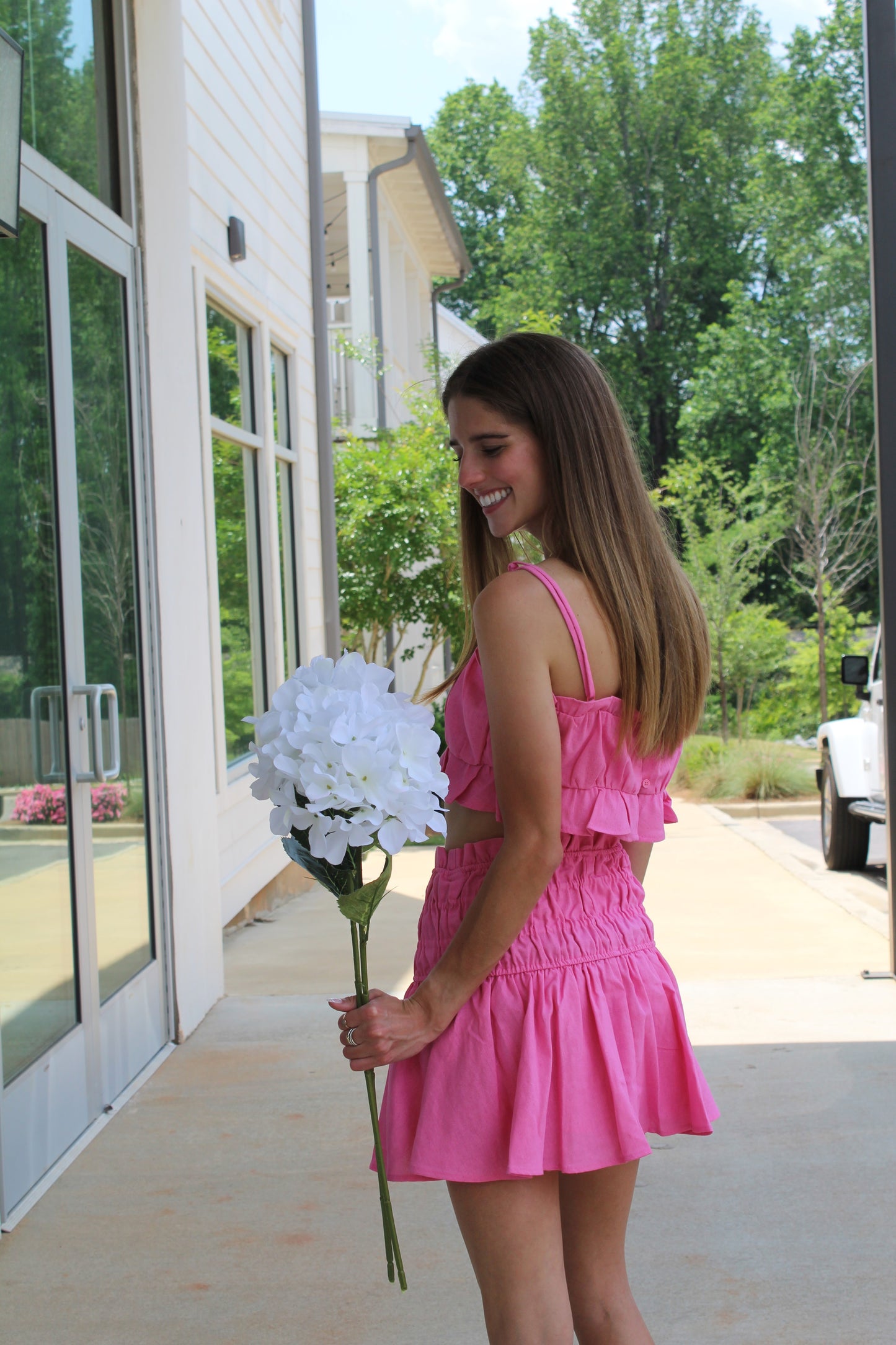 Daisy Crop Top and Skort Set