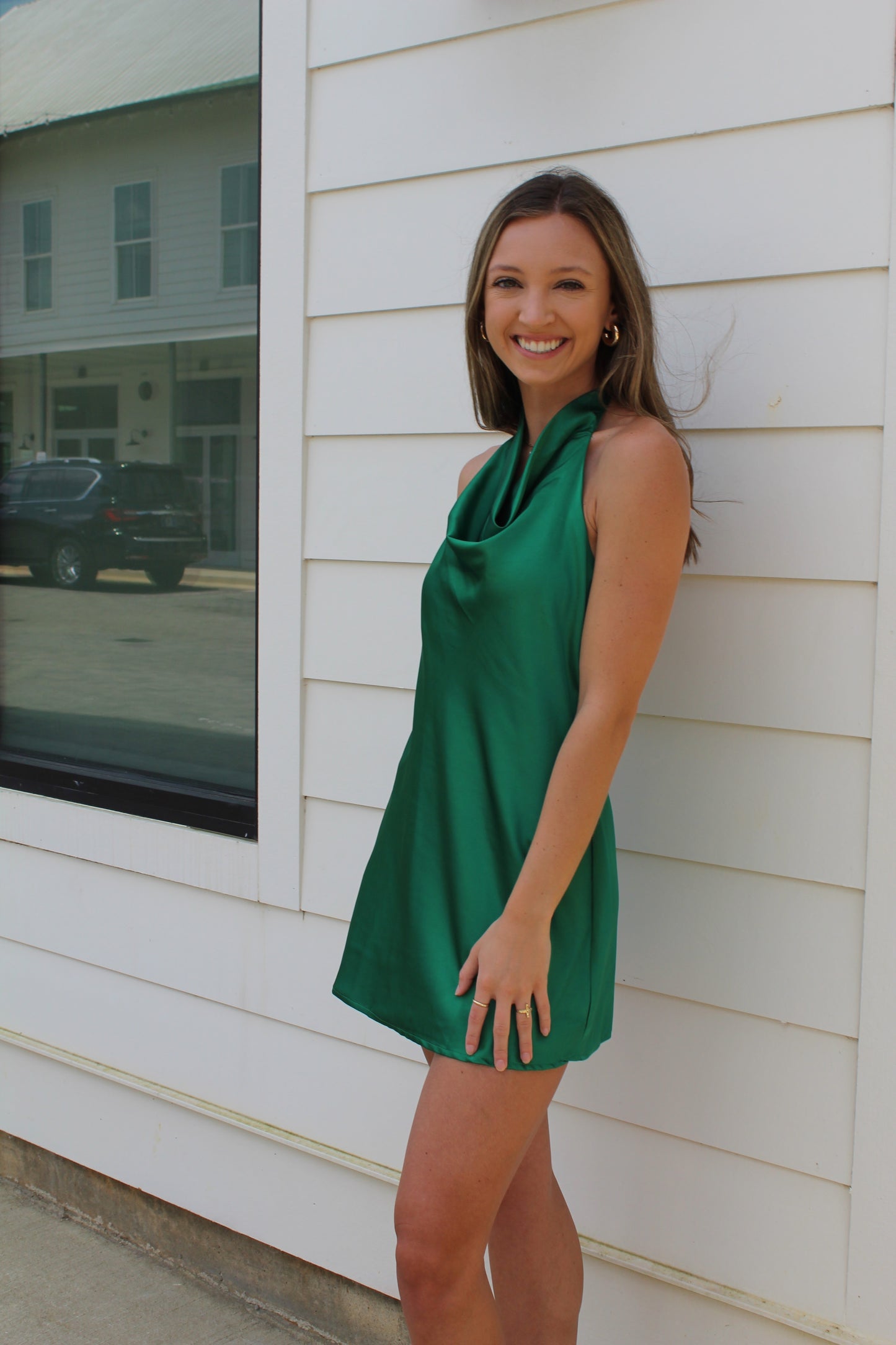 Kelly Cowl Neck Halter Dress