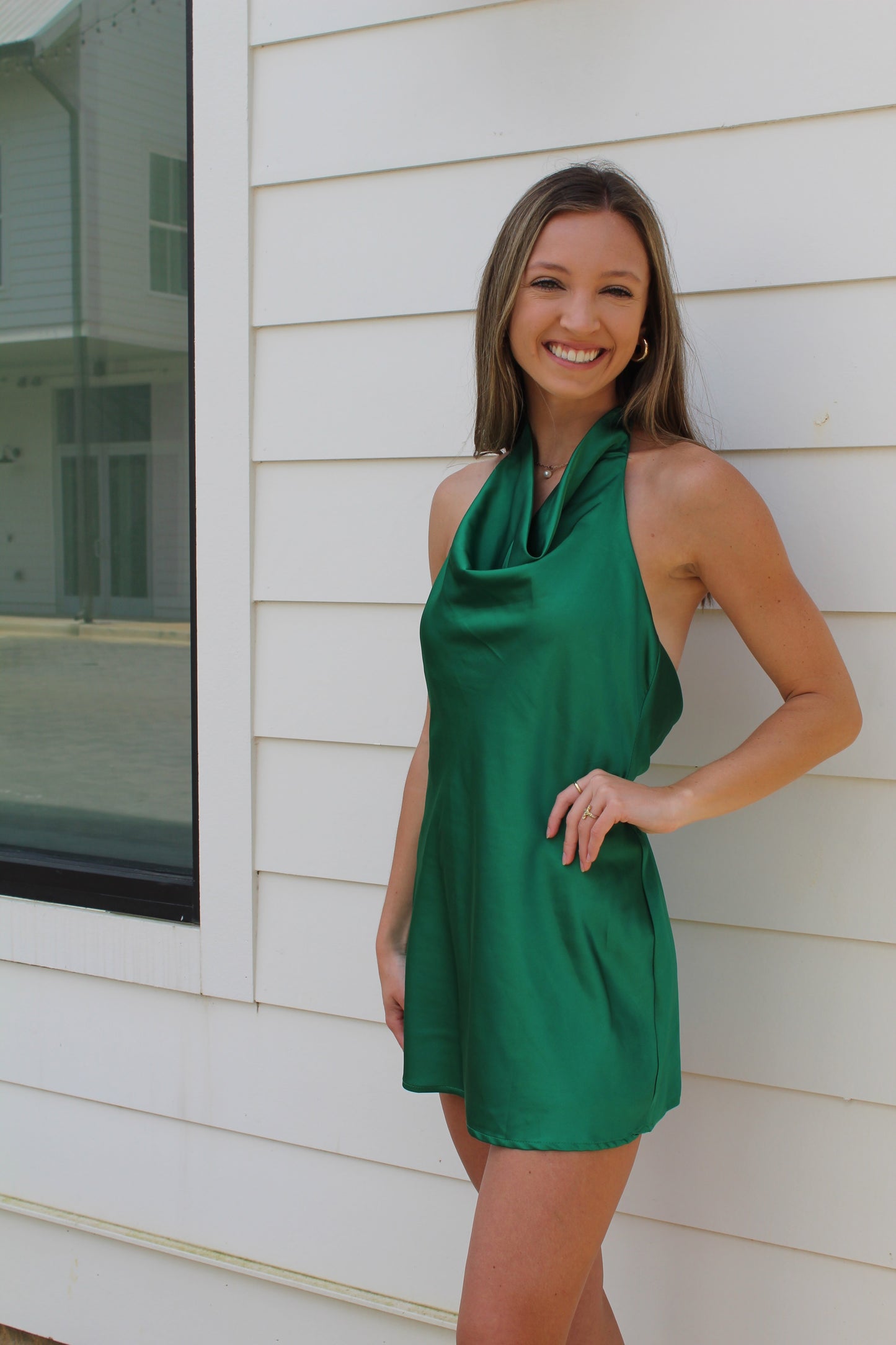 Kelly Cowl Neck Halter Dress