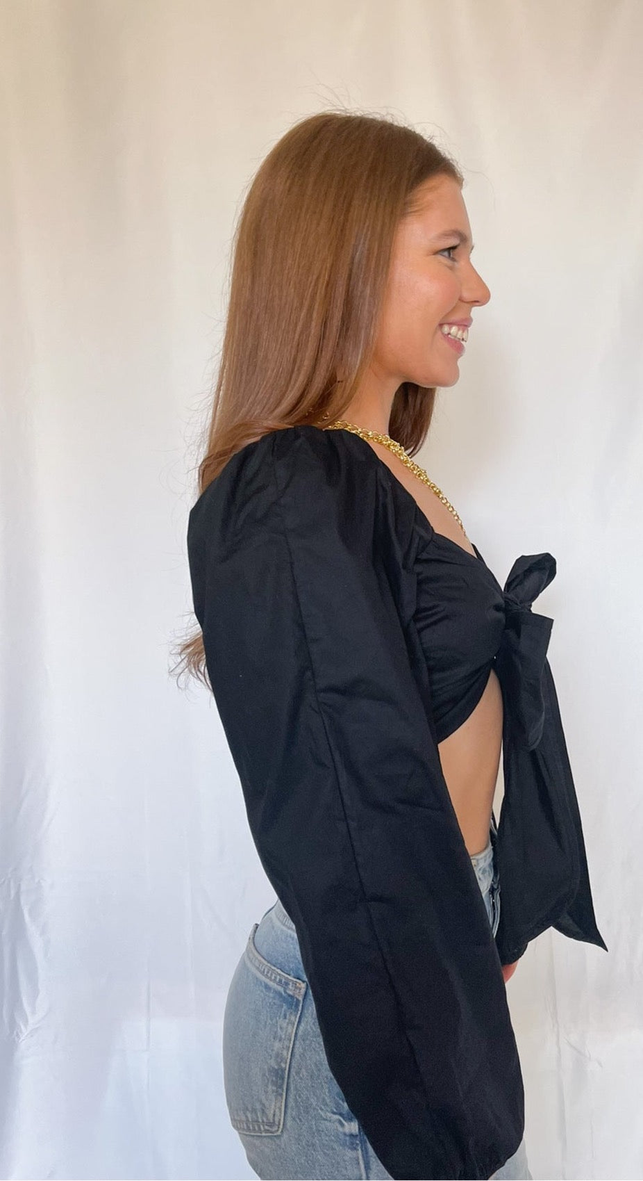 Nina Tie Front Crop Top