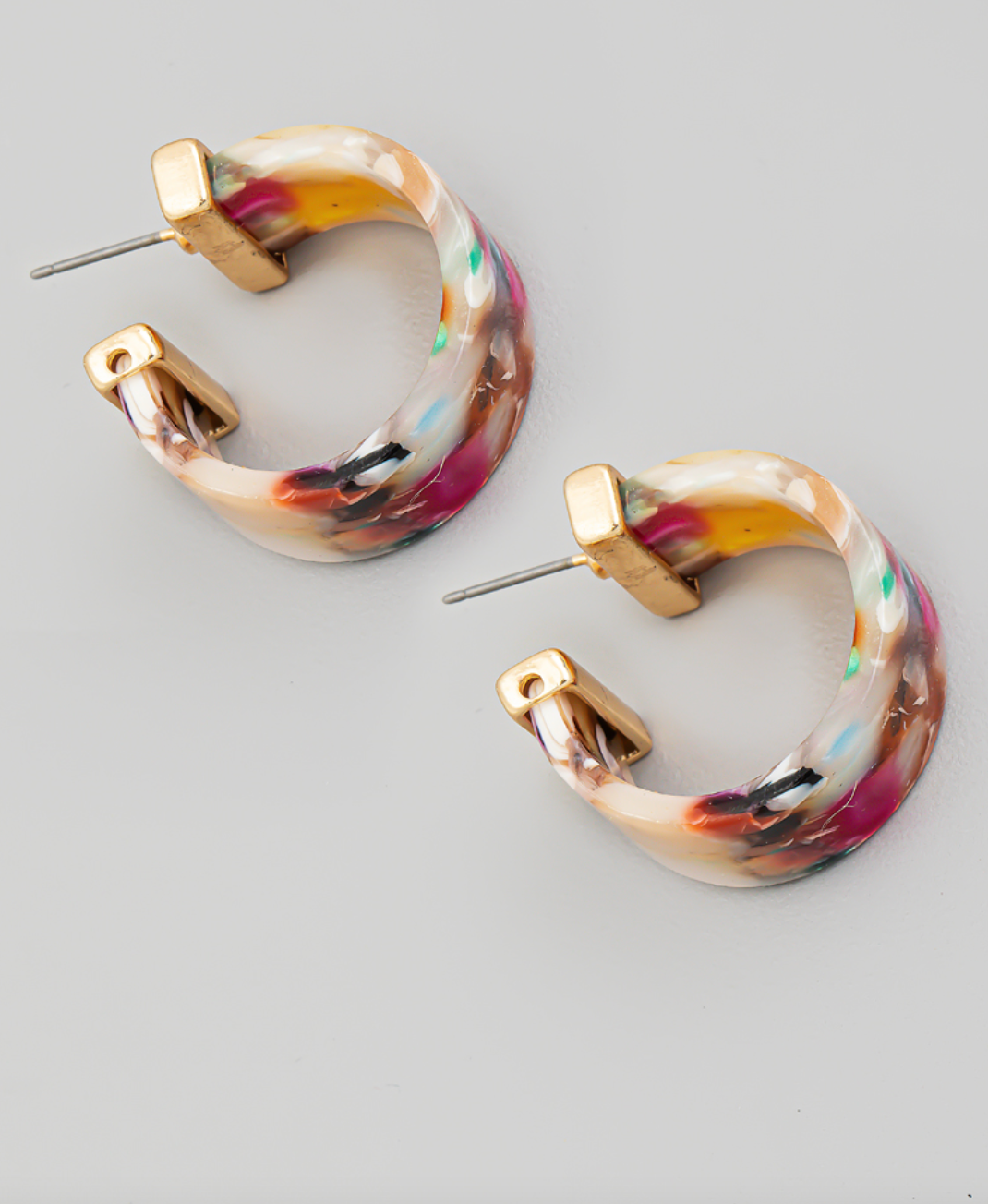Tortise Acetate Mini Hoop