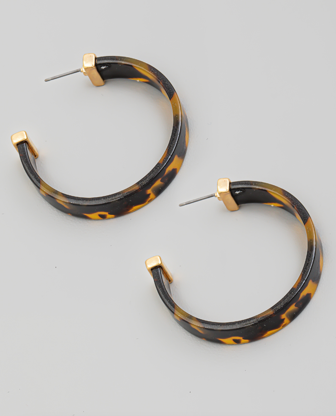 Tortise Acetate Hoops