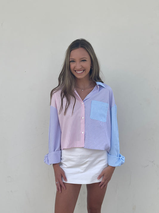 Caroline Striped Button Down