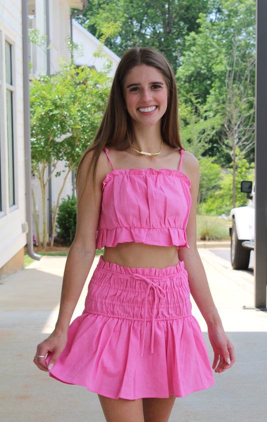 Daisy Crop Top and Skort Set