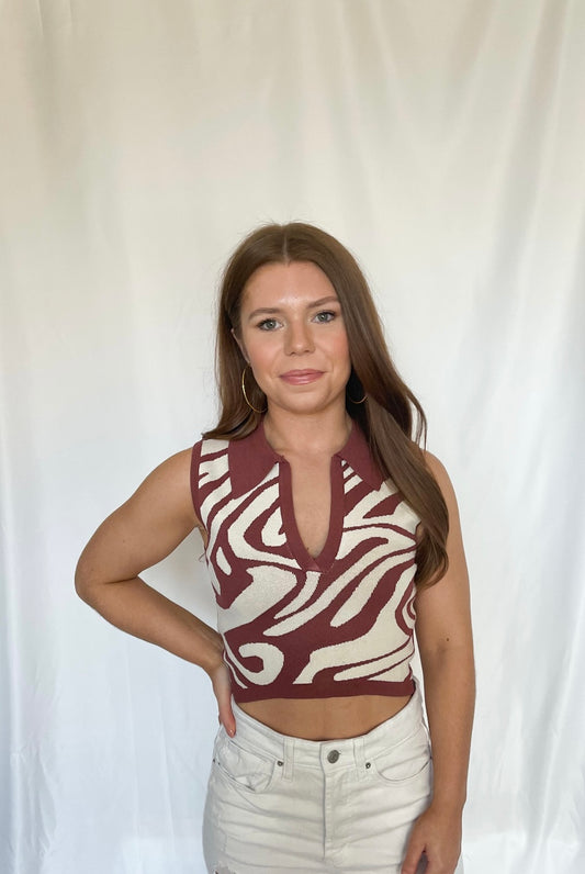 Rae Sleeveless Knit Crop Top